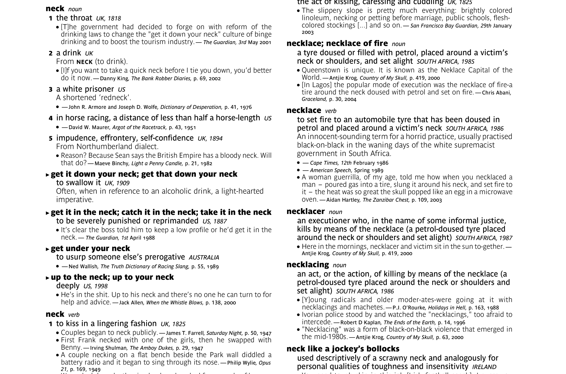 The New Partridge Dictionary of Slang and Unconventional English